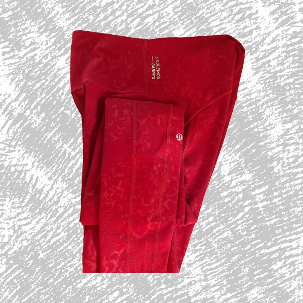 RARE: Lululemon x Barry’s Red Patterned Leggings